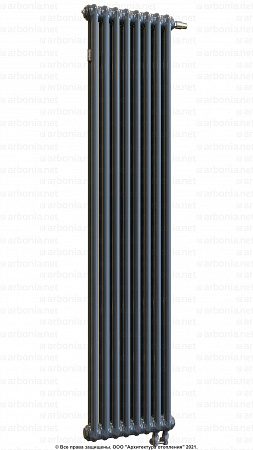 Вертикальный радиатор Arbonia 2180/08 N69 твв RAL 7016 Anthracite grey с нижней подводкой