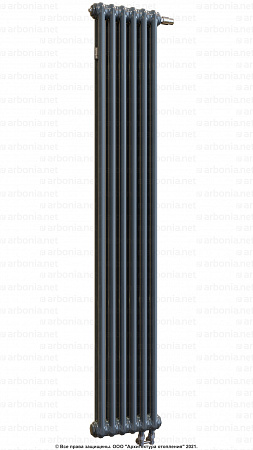 Вертикальный радиатор Arbonia 2180/06 N69 твв RAL 7016 Anthracite grey с нижней подводкой